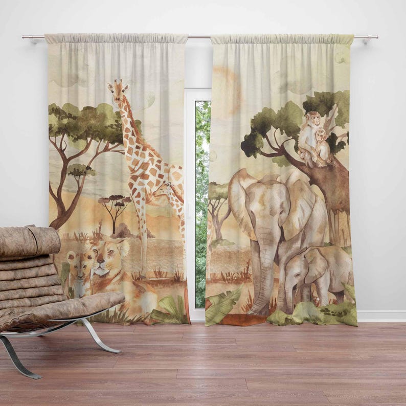 Baby Nursery Blackout Curtains - Zasłony dla mamy i dziecka Zwierzęta