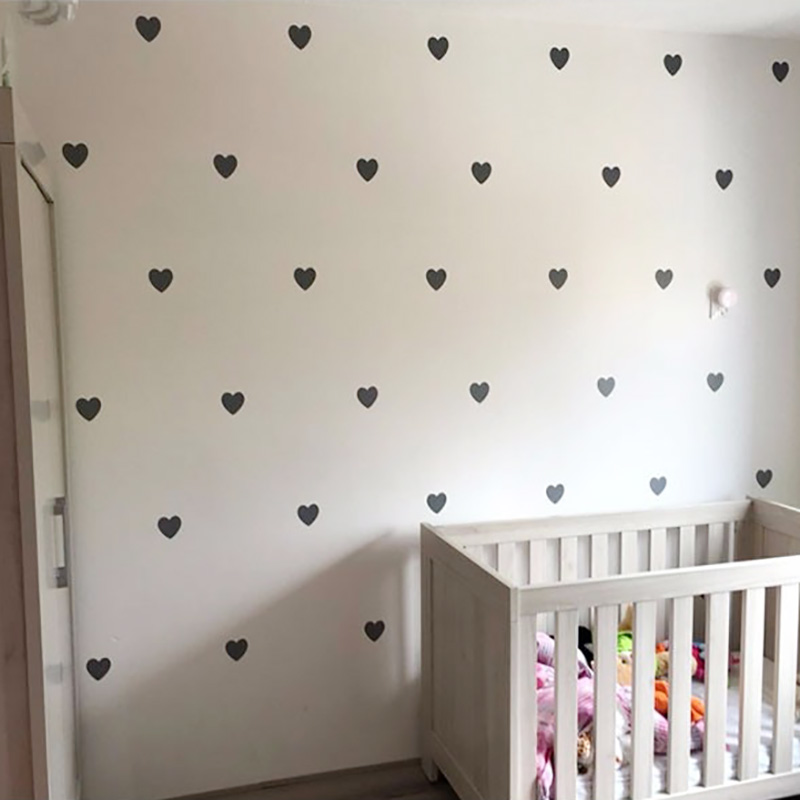 Baby Nursery Girl Room - Serce pokój dziecięcy dekoracyjne naklejki dziewczyna