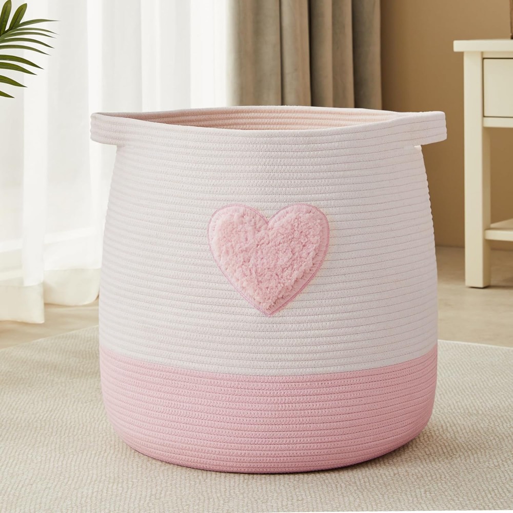 Baby Nursery Girl Room - Różowy Kosz na Pranie dla Dzieci