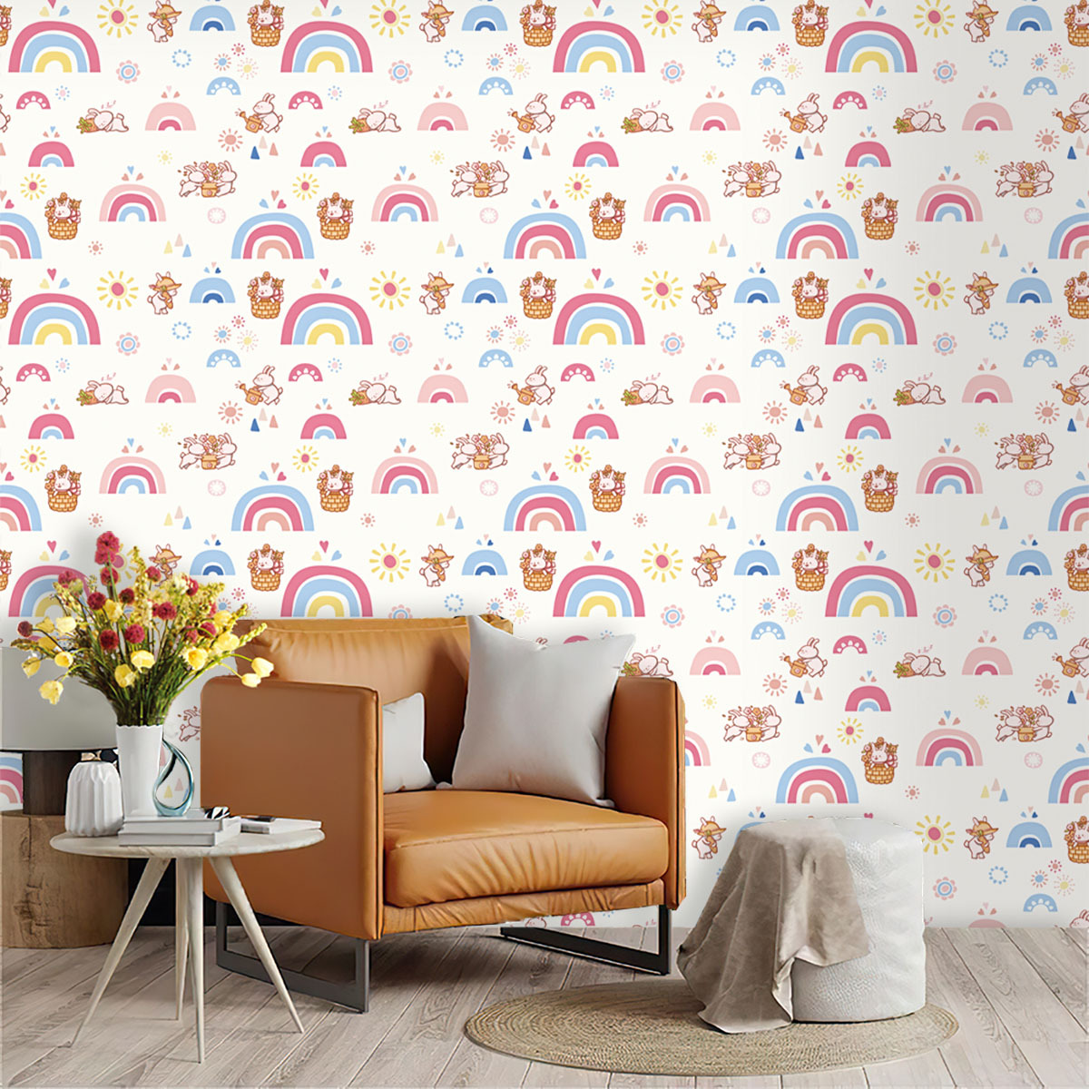 Baby Nursery Peel And Stick Wallpaper - Tapeta samoprzylepna w stylu boho z