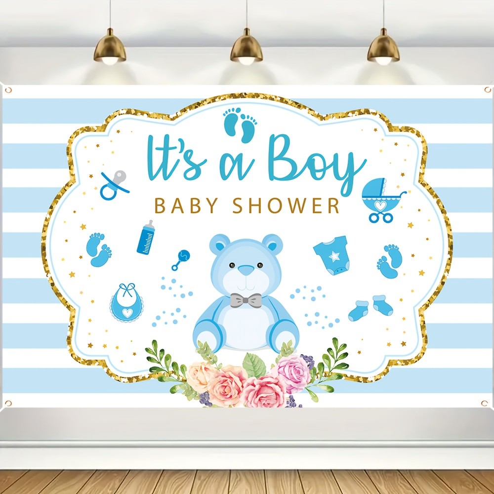 Baby Nursery Decor Boy - Baner na baby shower dla chłopca,