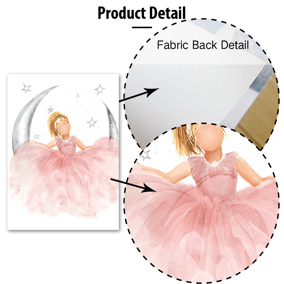 Pink Angel Girl Sun Moon Cloud – Baby Nursery Girl Room recenzja i cena