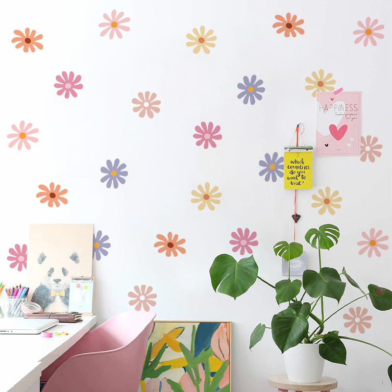 Daisy Floral Naklejki ścienne  – Baby Nursery Peel And Stick Wallpaper recenzja i cena