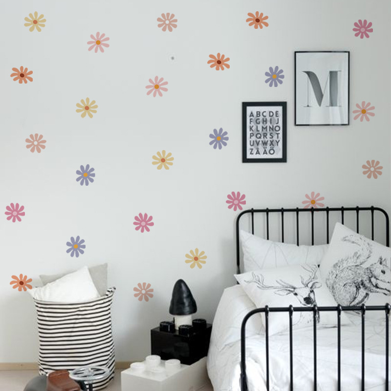 Daisy Floral Naklejki ścienne  – Baby Nursery Peel And Stick Wallpaper recenzja i cena