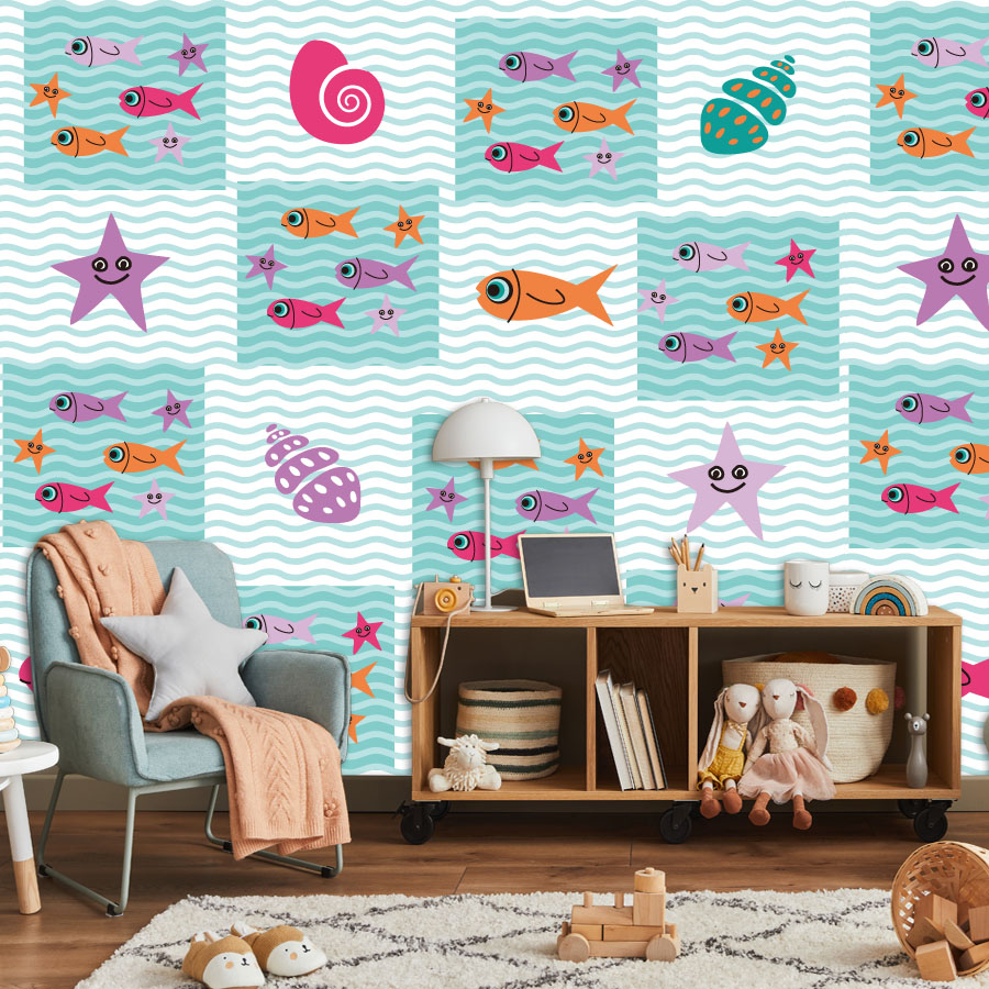 Kreskówkowa fototapeta samoprz – Baby Nursery Peel And Stick Wallpaper recenzja i cena