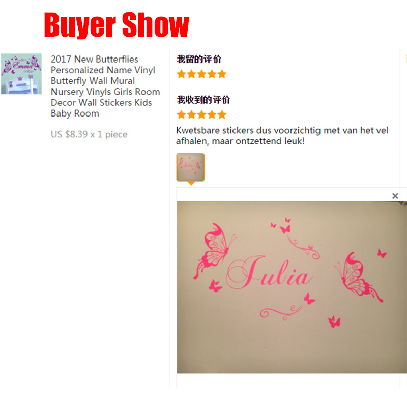 Nowe motyle spersonalizowana n – Baby Nursery Girl Room recenzja i cena
