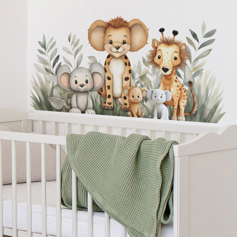 Naklejka ścienna z motywem dżu – Baby Nursery Jungle Animals recenzja i cena