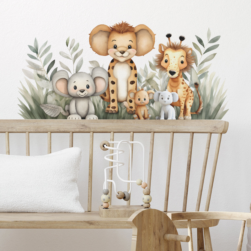 Naklejka ścienna z motywem dżu – Baby Nursery Jungle Animals recenzja i cena