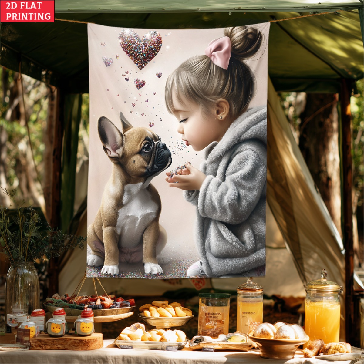 Dziewczyna z szczeniakiem buld – Baby Nursery Girl Room recenzja i cena