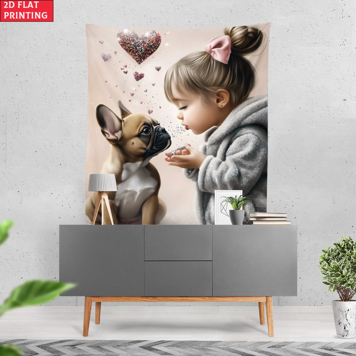 Dziewczyna z szczeniakiem buld – Baby Nursery Girl Room recenzja i cena
