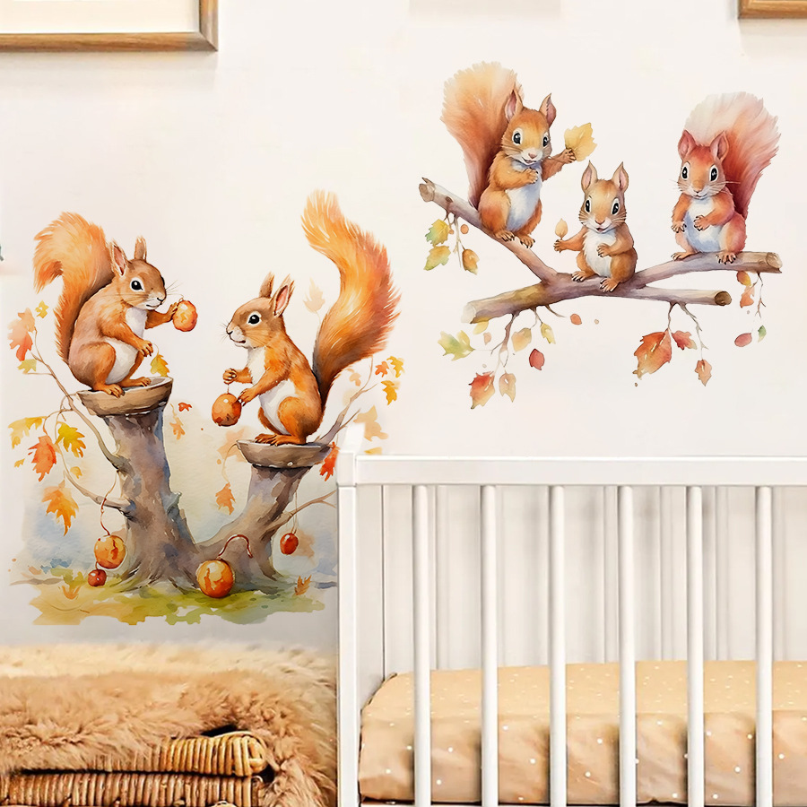 Cartoon śliczna ciepła wiewiór – Baby Nursery Tree recenzja i cena
