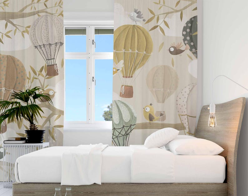Zasłony z motywem balonów na o – Baby Nursery Blackout Curtains recenzja i cena