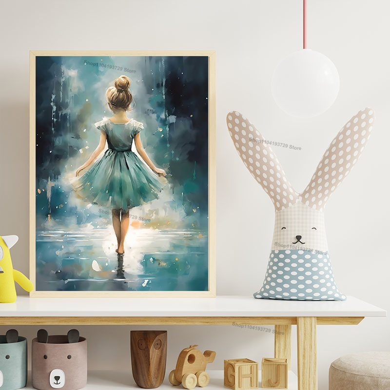 Akwarelowe baletniki, szkielet – Baby Nursery Girl Room recenzja i cena