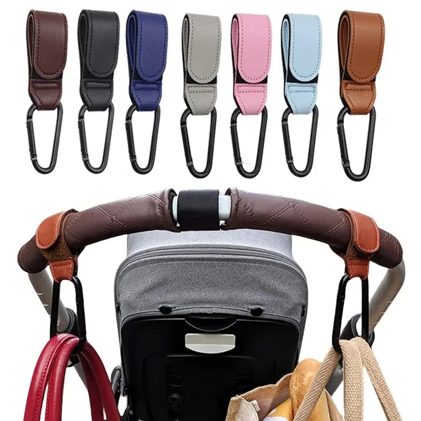 2 szt. Skórzane haczyki do wóz – Diaper Caddy Organizer recenzja i cena