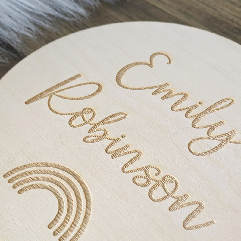 Drewniane grawerowane tabliczk – Baby Nursery Keepsake recenzja i cena