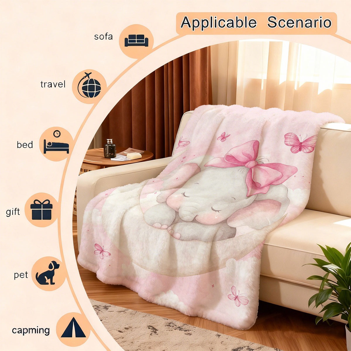 Pluszowy kocyk w kształcie sło – Baby Nursery Keepsake recenzja i cena