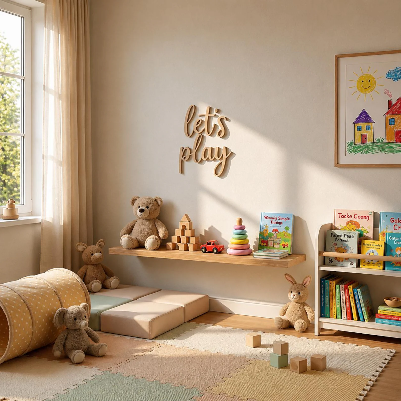 Drewniana tabliczka na ścianę  – Baby Nursery Toy recenzja i cena