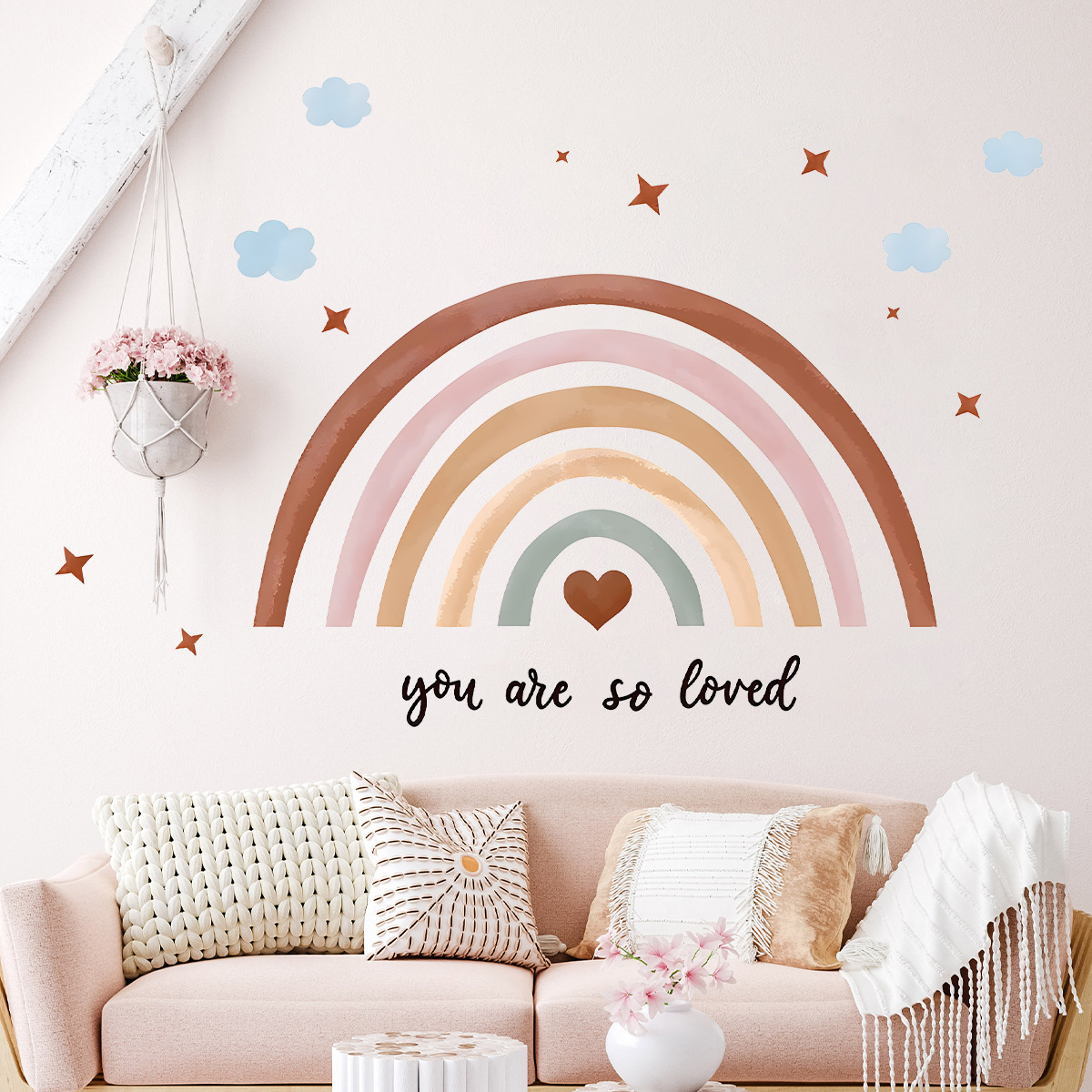 Naklejka ścienna w stylu boho  – Baby Nursery Peel And Stick Wallpaper recenzja i cena