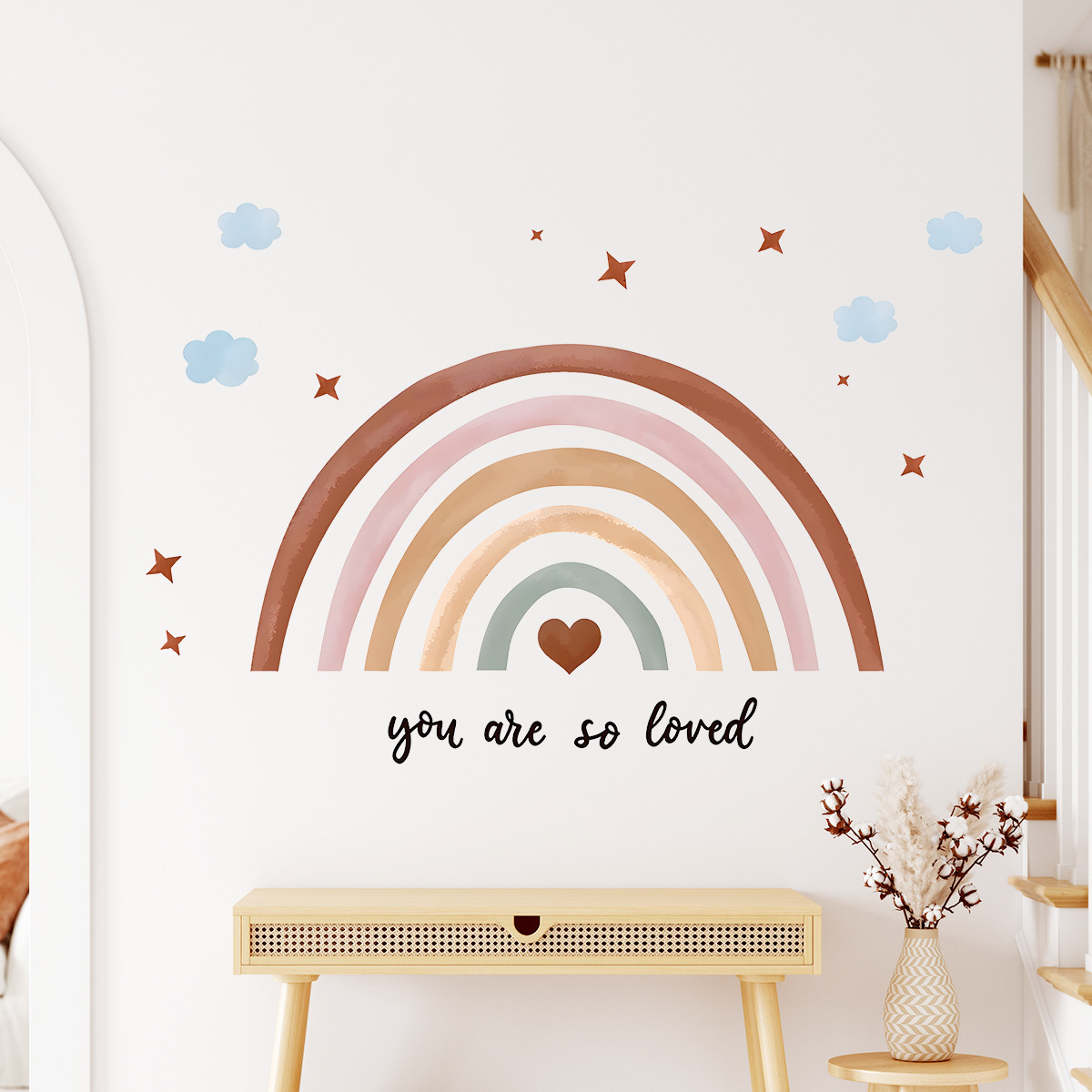 Naklejka ścienna w stylu boho  – Baby Nursery Peel And Stick Wallpaper recenzja i cena