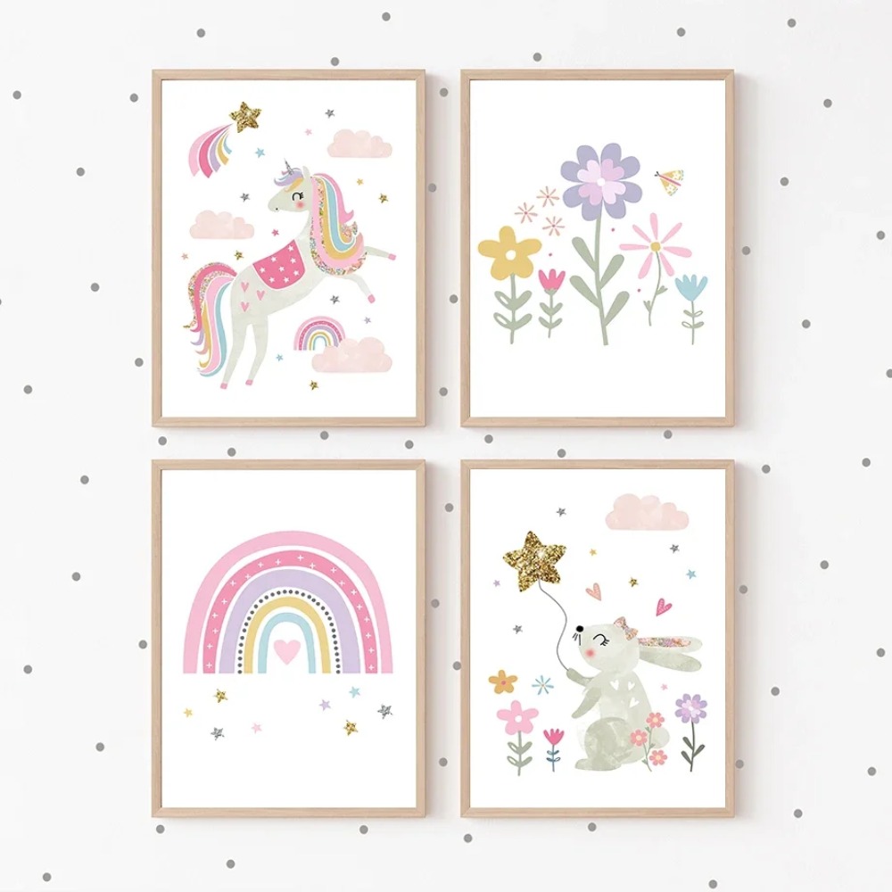 Różowy Jednorożec Królik Tęcza – Baby Nursery Girl Room recenzja i cena