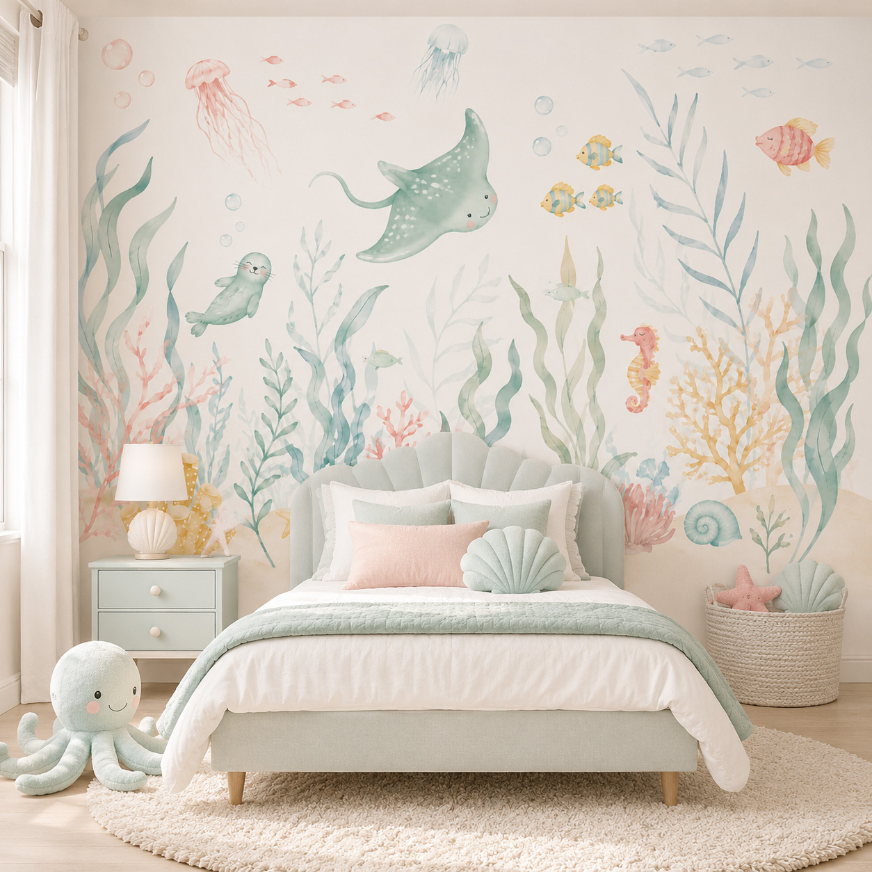 Samoprzylepna tapeta z motywem – Baby Nursery Peel And Stick Wallpaper recenzja i cena