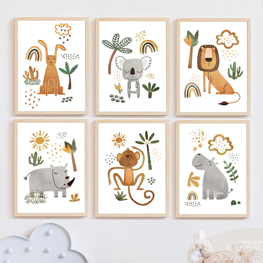 Żyrafa Słoń Tygrys Zebra Tukan – Baby Nursery Jungle Animals recenzja i cena