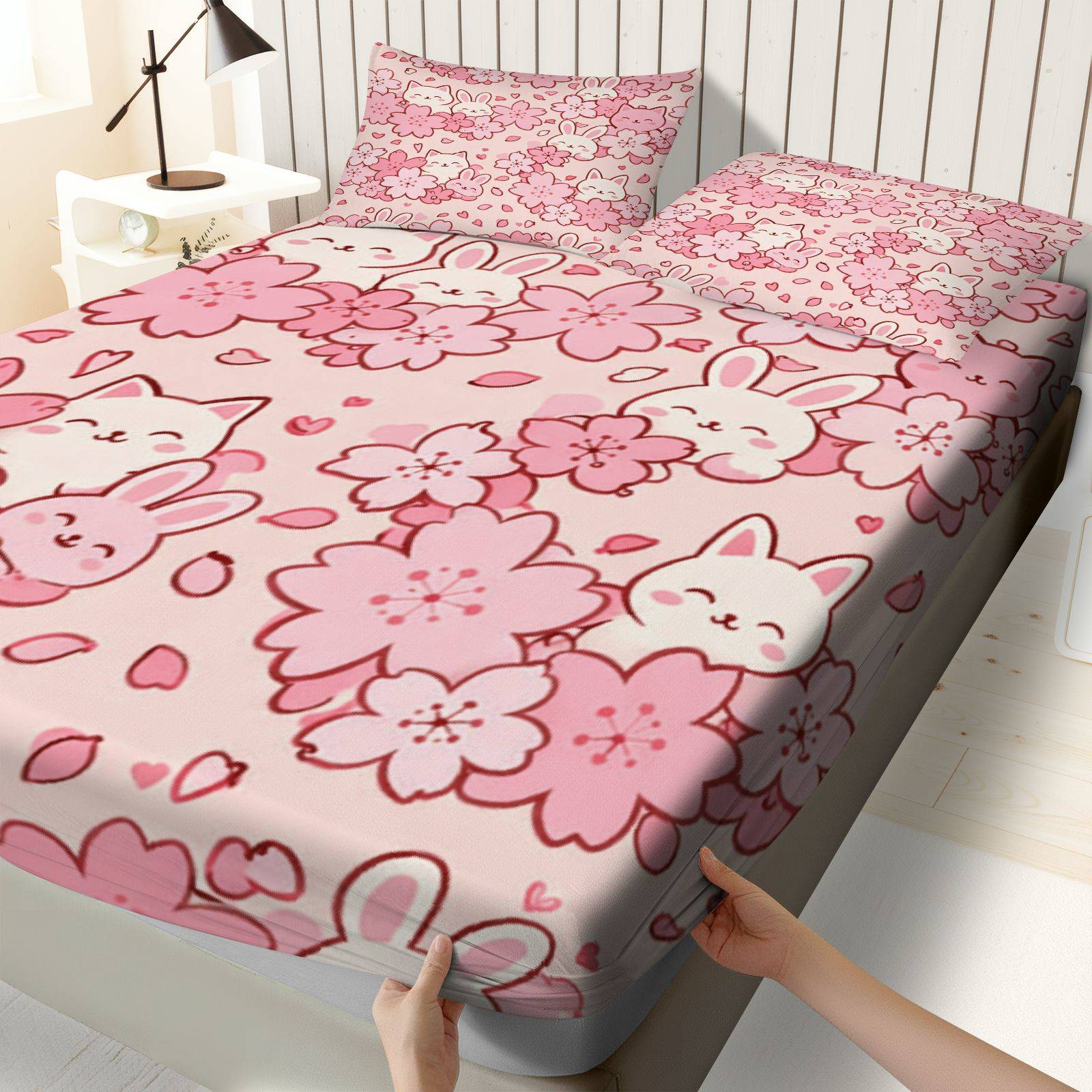 Zestaw pościeli Sakura Rabbit  – Baby Nursery Bedding Sets recenzja i cena