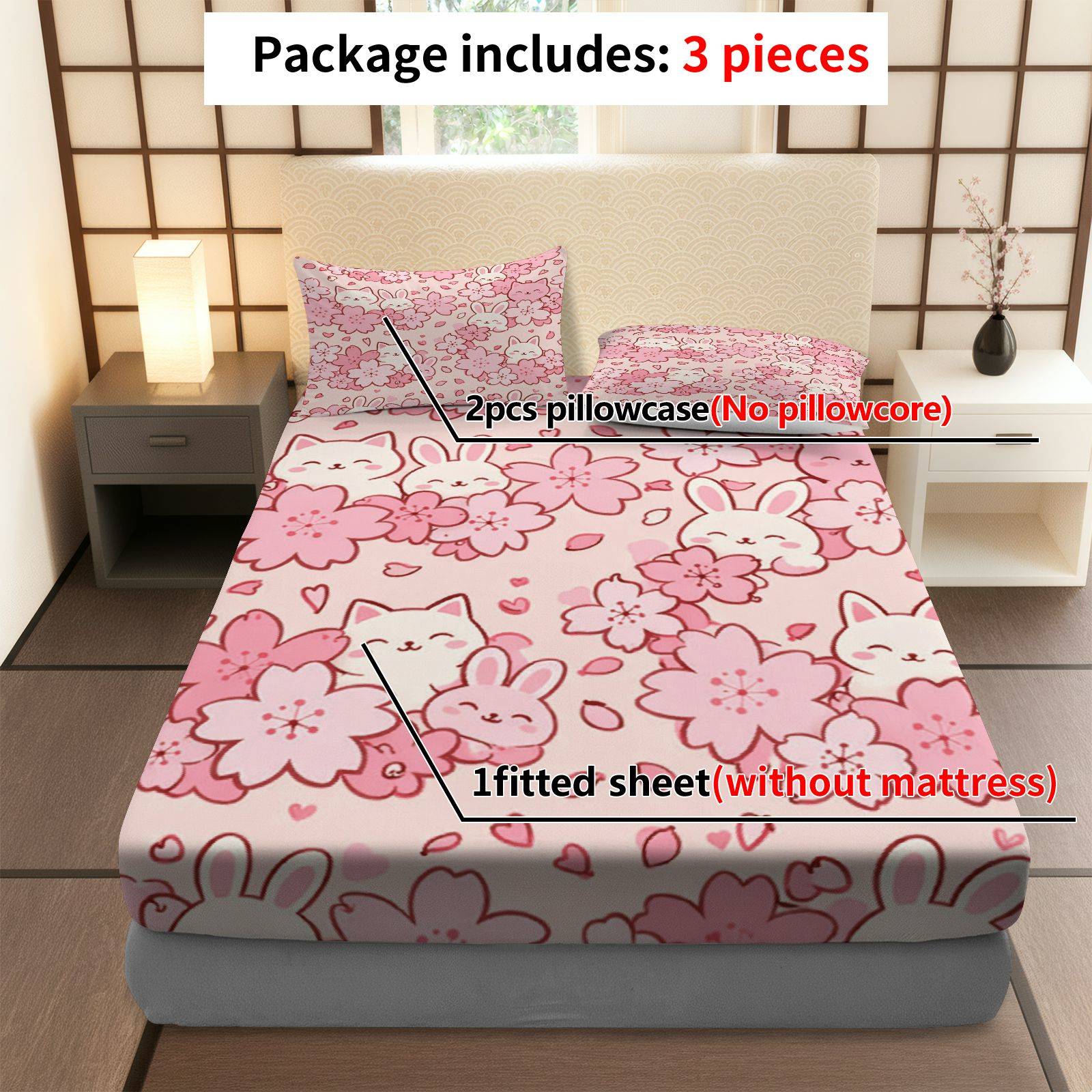 Zestaw pościeli Sakura Rabbit  – Baby Nursery Bedding Sets recenzja i cena