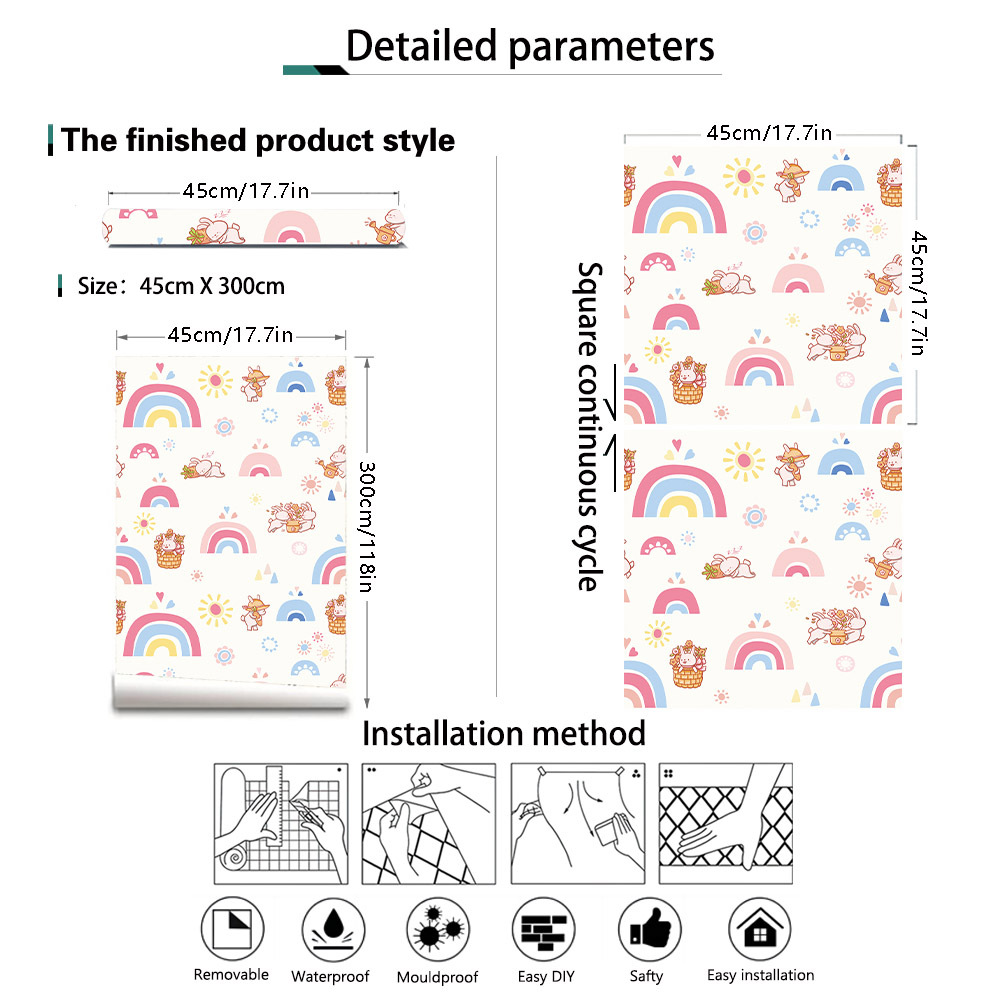 Tapeta samoprzylepna w stylu b – Baby Nursery Peel And Stick Wallpaper recenzja i cena