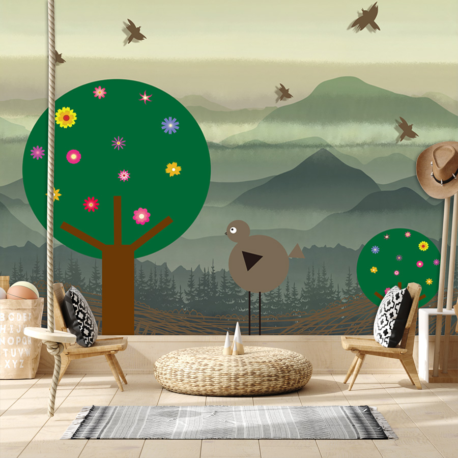 Kreskówkowe, łatwe w aplikacji – Baby Nursery Peel And Stick Wallpaper recenzja i cena