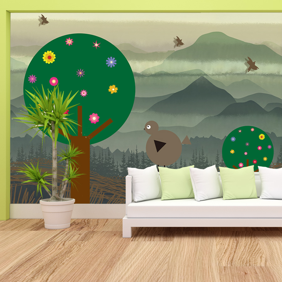 Kreskówkowe, łatwe w aplikacji – Baby Nursery Peel And Stick Wallpaper recenzja i cena
