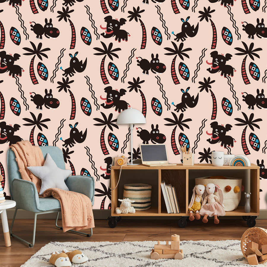 Kreskówkowa tapeta samoprzylep – Baby Nursery Peel And Stick Wallpaper recenzja i cena