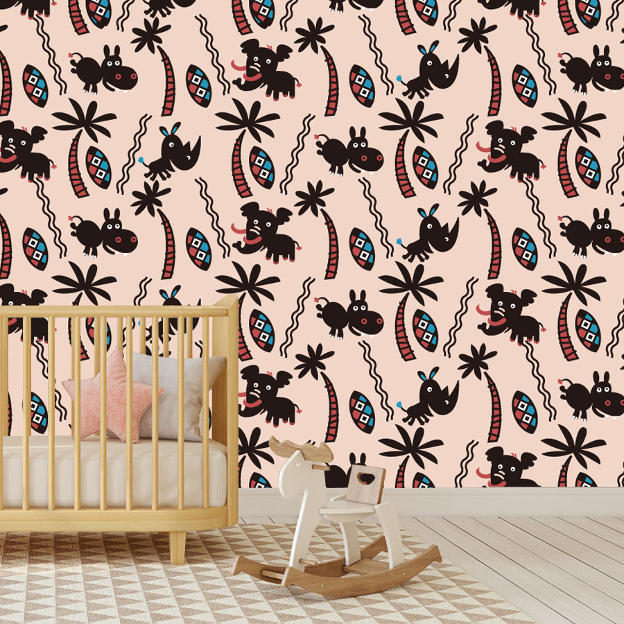 Kreskówkowa tapeta samoprzylep – Baby Nursery Peel And Stick Wallpaper recenzja i cena