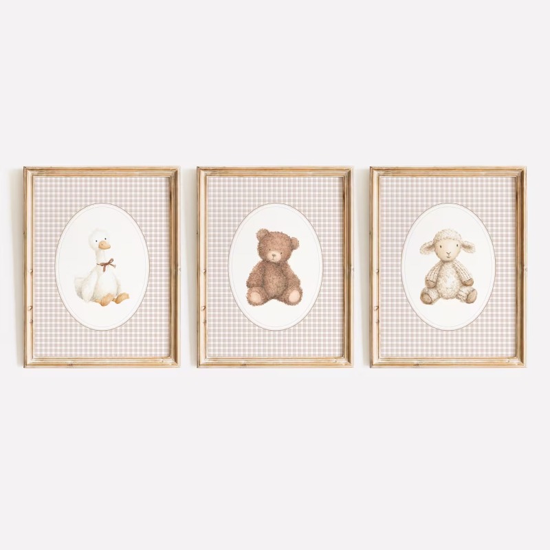 Zestaw obrazków do pokoju dzie – Baby Nursery Gender Neutral recenzja i cena